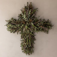 Lavender Eucalyptus Cross Wreath
