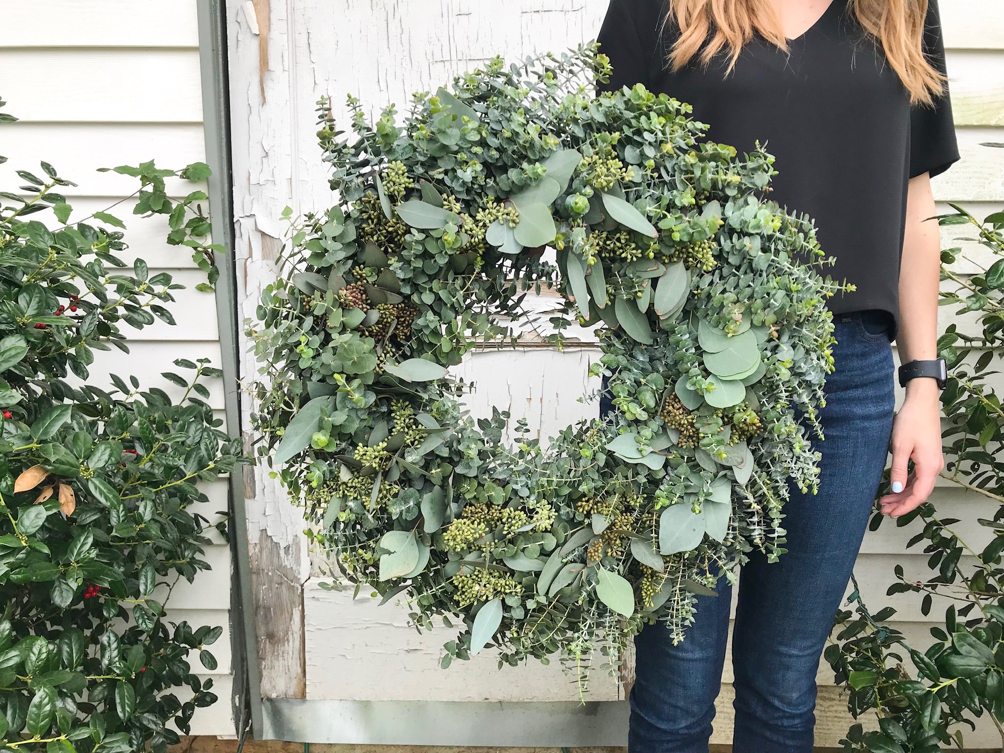 20 Eucalyptus Wreaths for Front Door, Green Wreath, Greenery Wreath,  Eucalyptus