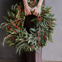 Berry Kiss Wreath