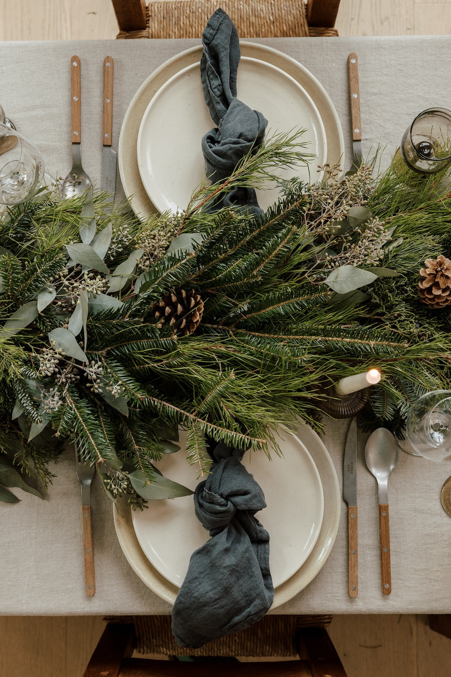 Blue Christmas Garland