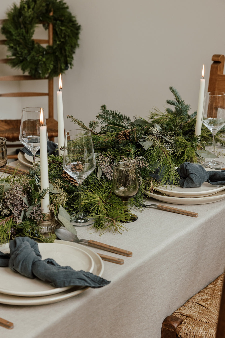Blue Christmas Garland