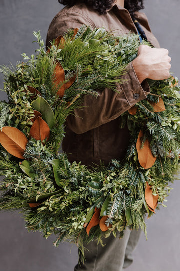 Festive Holiday Mix Wreath & Garland Combo Box