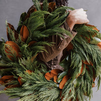 Magnolia and Leyland Cypress Wreath
