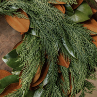 Magnolia and Leyland Cypress Wreath