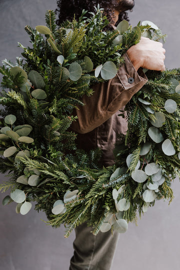 Silver Bells Wreath & Garland Combo Box