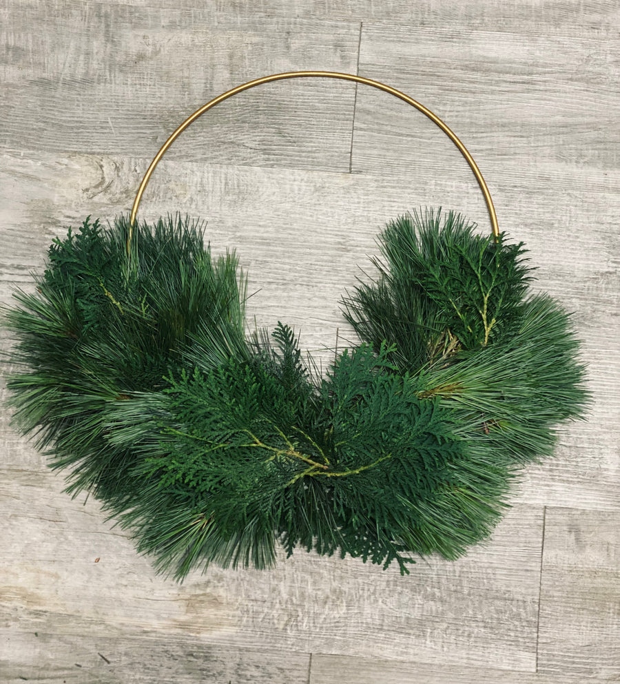 Modern Pine + Cedar Mix Wreath