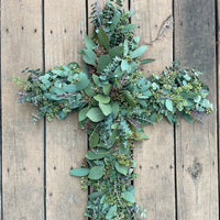 Lavender Eucalyptus Cross Wreath